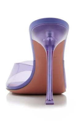 Amina Muaddi Alexa PVC Sandals -Lady Fashion Store amina muaddi purple alexa glass slipper 105 3 2