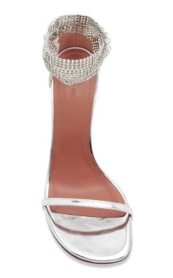 Amina Muaddi Giorgia Crystal Sandals -Lady Fashion Store amina muaddi silver giorgia crystal sandal 105 2