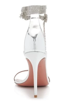 Amina Muaddi Giorgia Crystal Sandals -Lady Fashion Store amina muaddi silver giorgia crystal sandal 105 4
