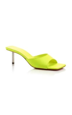 Amina Muaddi Exclusive Laura Leather Sandals -Lady Fashion Store amina muaddi yellow laura slipper 60 2