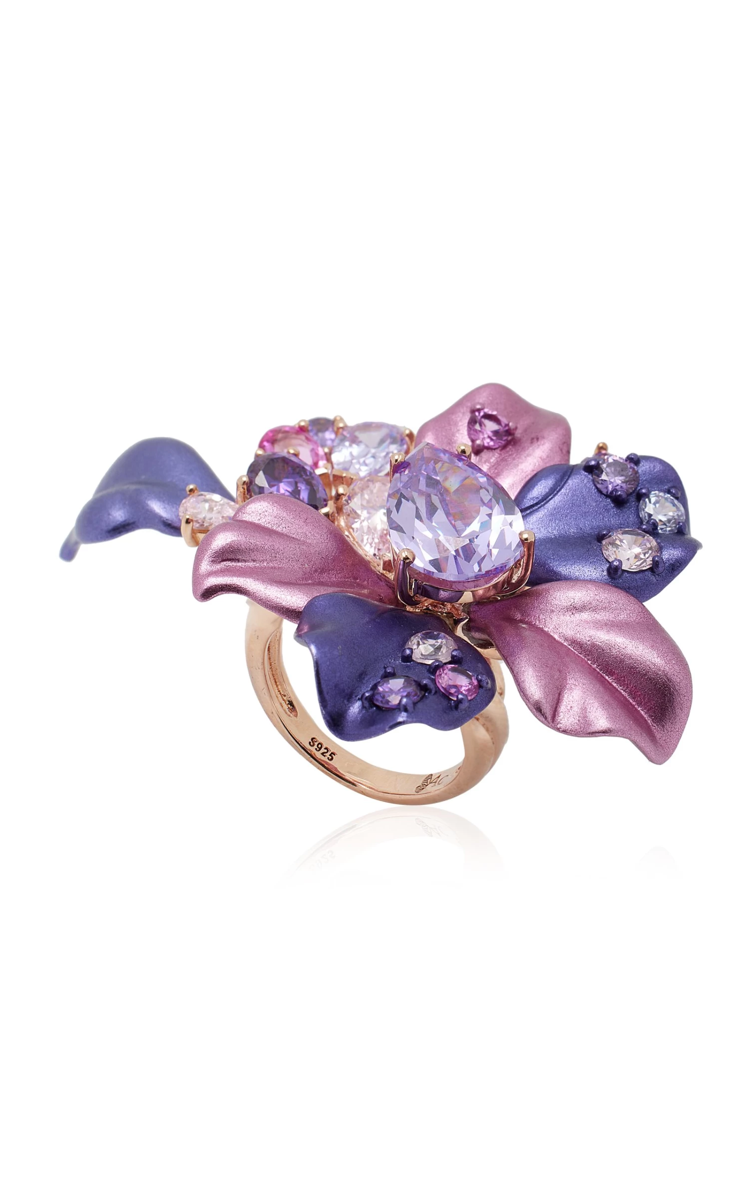 18K Rose Gold Vermeil Lavender Ariel Multi-Stone Ring 4 18K Rose Gold Vermeil Lavender Ariel Multi-Stone Ring - Image 2