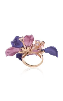 18K Rose Gold Vermeil Lavender Ariel Multi-Stone Ring 9 18K Rose Gold Vermeil Lavender Ariel Multi-Stone Ring -Lady Fashion Store anabela chan purple lavender ariel ring 3
