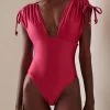 Roba Cutout One-Piece Swimsuit 1 Roba Cutout One-Piece Swimsuit -Lady Fashion Store andrea lyamah brown roba cutout one piece swimsuit
