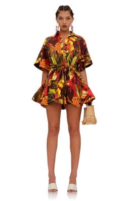 Shanti Printed Cotton Romper 13 Shanti Printed Cotton Romper -Lady Fashion Store andrea lyamah multi shanti printed cotton romper 5