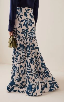 Rio Twill Maxi Skirt -Lady Fashion Store andres otalora print rio twill maxi skirt 2