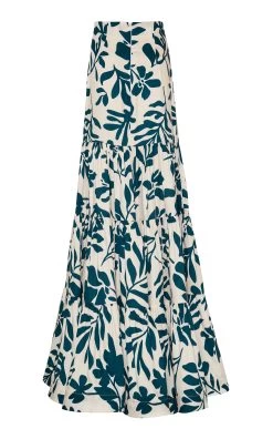 Rio Twill Maxi Skirt -Lady Fashion Store andres otalora print rio twill maxi skirt 4