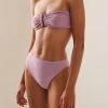 The Draped Asymmetric Midi Bikini Bottom -Lady Fashion Store anemone purple the draped asymmetric bikini bottom