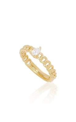 18K Yellow Gold Diamond Chain Link Ring 9 18K Yellow Gold Diamond Chain Link Ring -Lady Fashion Store anita ko gold 18k yellow gold diamond chain link ring 2