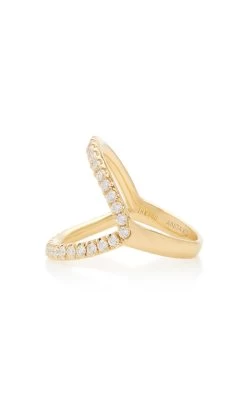 Arc 18K Gold Diamond Ring -Lady Fashion Store anita ko gold arc 18k gold diamond ring 2