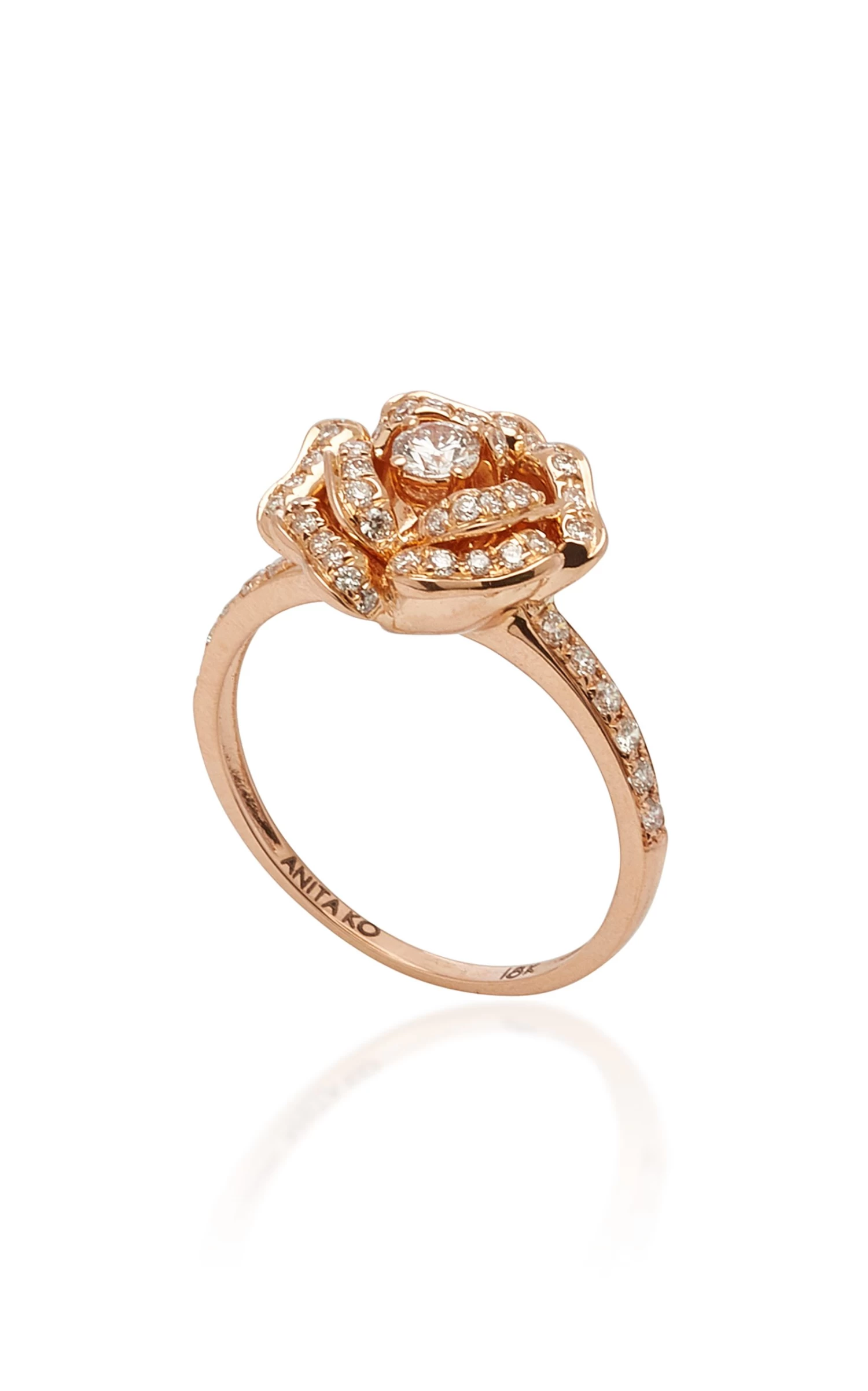 18K Rose Gold And Diamond Ring 4 18K Rose Gold And Diamond Ring - Image 2