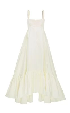 Snowdrop Asymmetric Cotton-Blend Maxi Dress -Lady Fashion Store anna october white asymmetric cotton blend dress 4