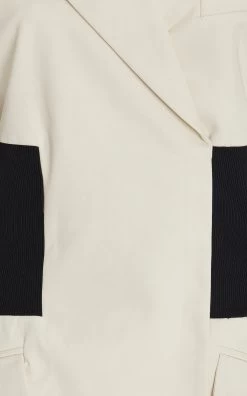 Willa Cotton-Blend Blazer Dress -Lady Fashion Store anna quan white willa blazer dress 3