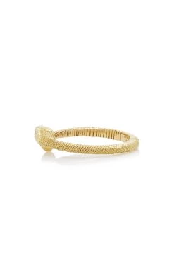 Ouroboros Snake 18K Yellow Gold Diamond Ring -Lady Fashion Store anthony lent gold gold ouroboros snake ring 2