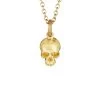 Small Skull 18K Yellow Gold Necklace -Lady Fashion Store anthony lent gold small skull pendant