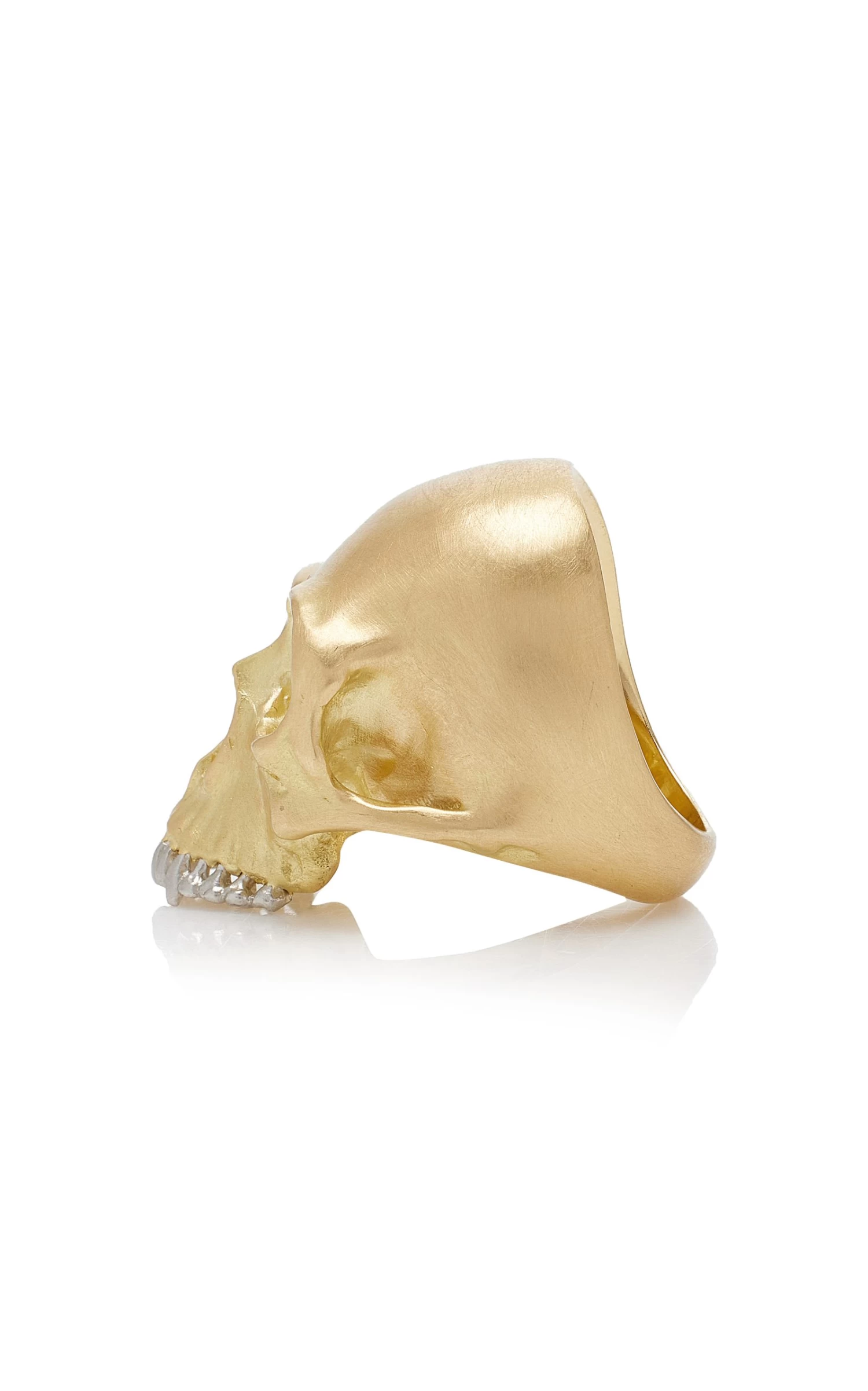 Skull 18K Yellow Gold Ring 5 Skull 18K Yellow Gold Ring - Image 3