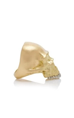 Skull 18K Yellow Gold Ring 11 Skull 18K Yellow Gold Ring -Lady Fashion Store anthony lent gold solid gold skull ring 4