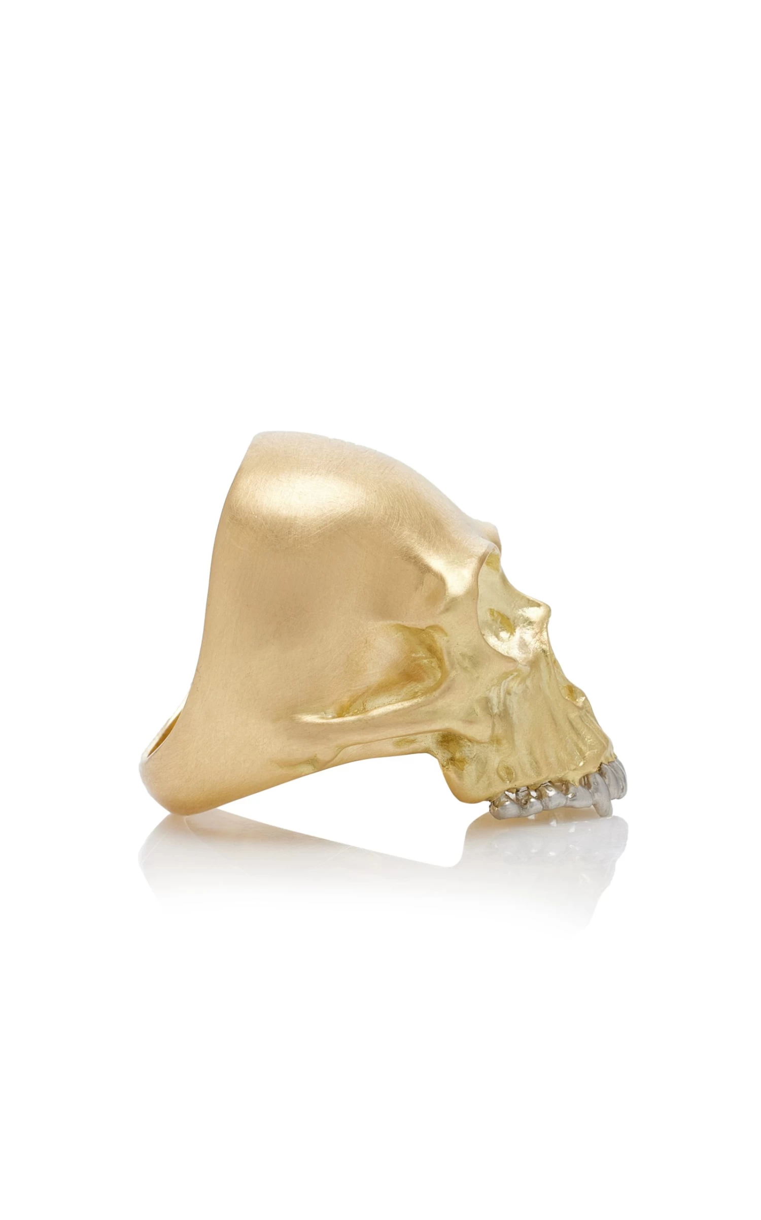 Skull 18K Yellow Gold Ring 7 Skull 18K Yellow Gold Ring - Image 5