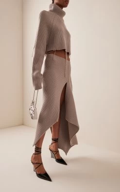 Leather Lace-Up Wedges