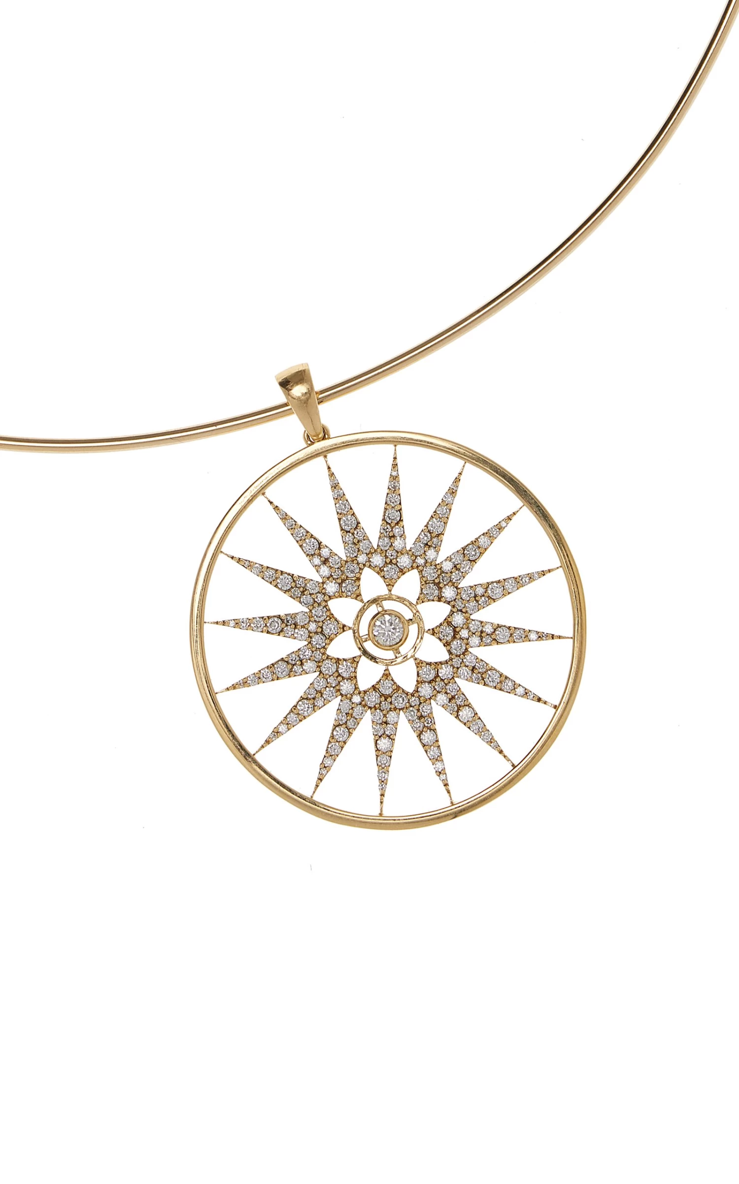 18K Gold Pave Diamond Florence Pendant 4 18K Gold Pave Diamond Florence Pendant - Image 2