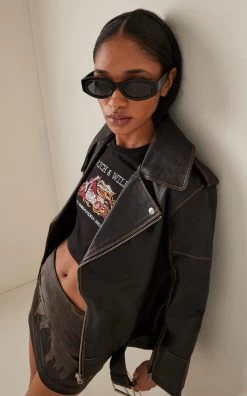 Berta Round-Frame Acetate Sunglasses