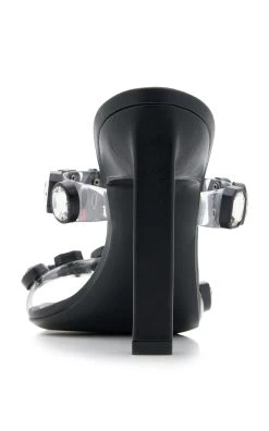 'Nanci' Embroidered PVC Mule 9 'Nanci' Embroidered PVC Mule -Lady Fashion Store attico black nanci mule 100mm 3