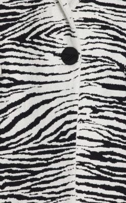 Glen Cotton-Blend Blazer -Lady Fashion Store attico black white glen blazer 4