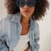 Agnes Oversized Round-Frame Acetate Sunglasses
