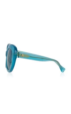 Agnes Oversized Round-Frame Acetate Sunglasses -Lady Fashion Store attico blue agnes 2