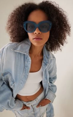 Agnes Oversized Round-Frame Acetate Sunglasses
