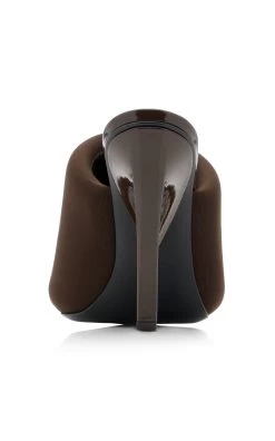 REM Patent Leather Mules -Lady Fashion Store attico brown rem patent leather mules 3