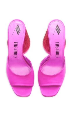 Luz Crystal-Embellished Satin Mules