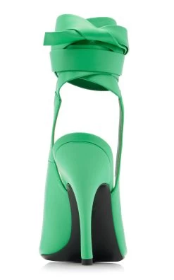 Venus Lace-Up Leather Pumps -Lady Fashion Store attico green venus leather slingback pumps 3