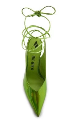 Venus Patent Slingback Pumps -Lady Fashion Store attico green venus patent slingback pumps 2