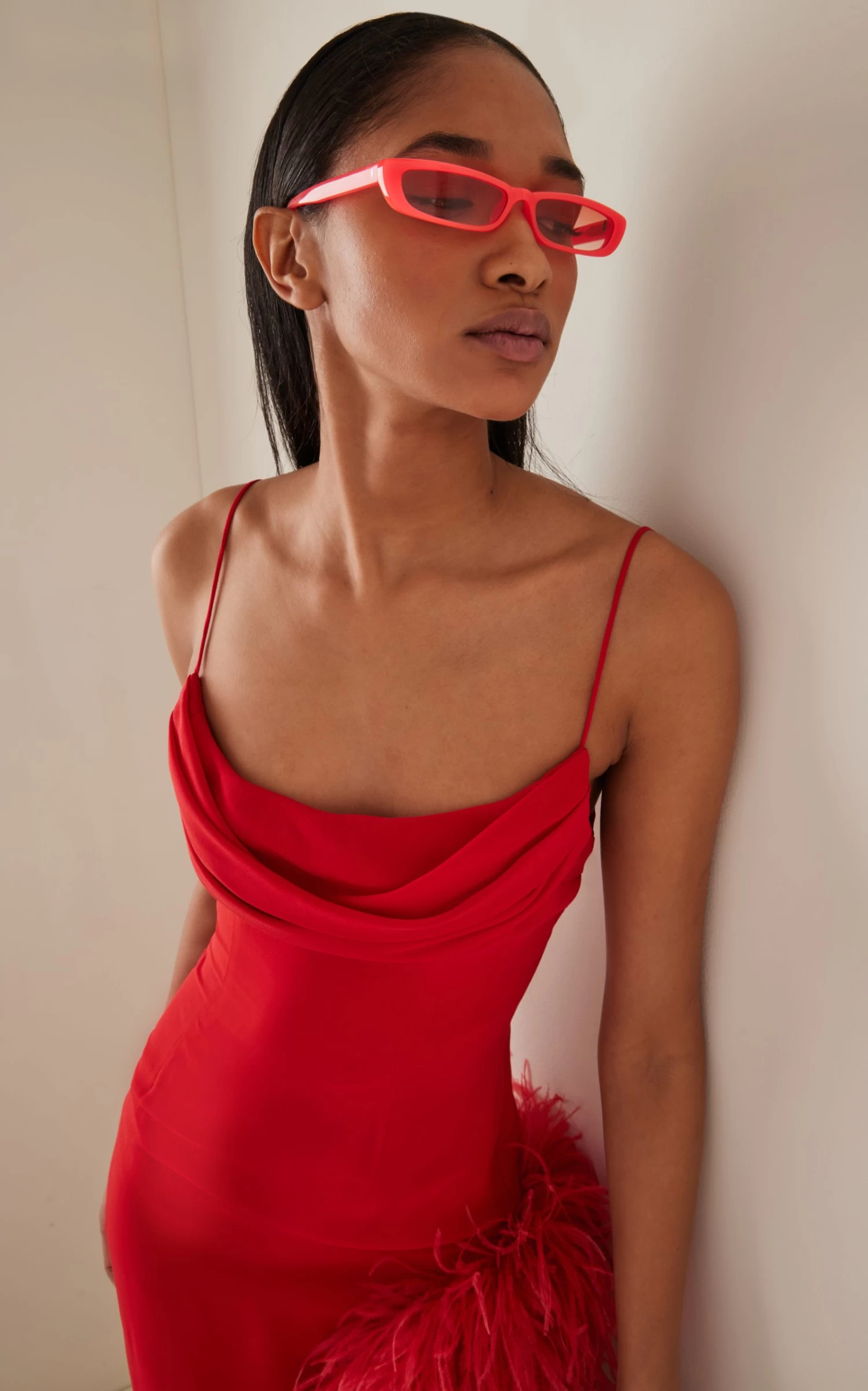 Thea Slim-Frame Acetate Sunglasses 3 Thea Slim-Frame Acetate Sunglasses