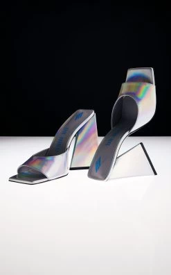 Devon Metallic-Leather Mules