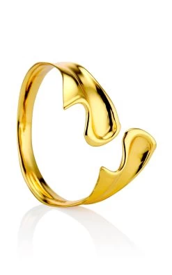 Denali 24k Gold-Plated Bangle -Lady Fashion Store aureum gold denali 24k gold plated bangle 2
