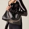 Balenciaga BB Chain-Detailed Leather Shoulder Bag -Lady Fashion Store balenciaga black bb soft flap
