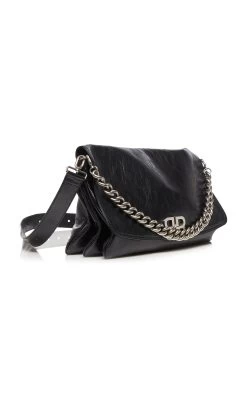 Balenciaga BB Chain-Detailed Leather Shoulder Bag 9 Balenciaga BB Chain-Detailed Leather Shoulder Bag -Lady Fashion Store balenciaga black bb soft flap 2
