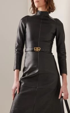 Balenciaga BB Thin Leather Belt