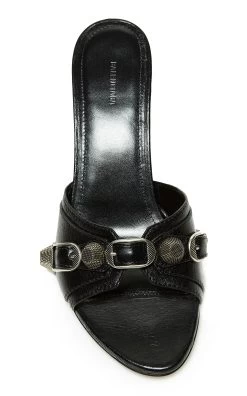 Balenciaga Cagole Studded Leather Sandals 10 Balenciaga Cagole Studded Leather Sandals -Lady Fashion Store balenciaga black cagole sandal m70 2