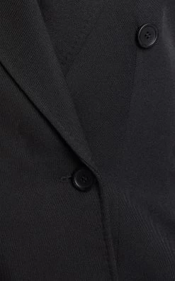 Balenciaga Wool Gabardine Double-Breasted Hourglass Coat -Lady Fashion Store balenciaga black dry wool gabardine db hourglass coat 3