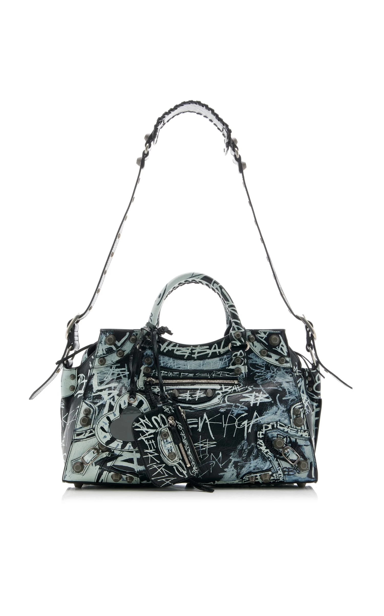 Balenciaga Neo Cagole City Graffiti-Print Leather Bag 5 Balenciaga Neo Cagole City Graffiti-Print Leather Bag - Image 3