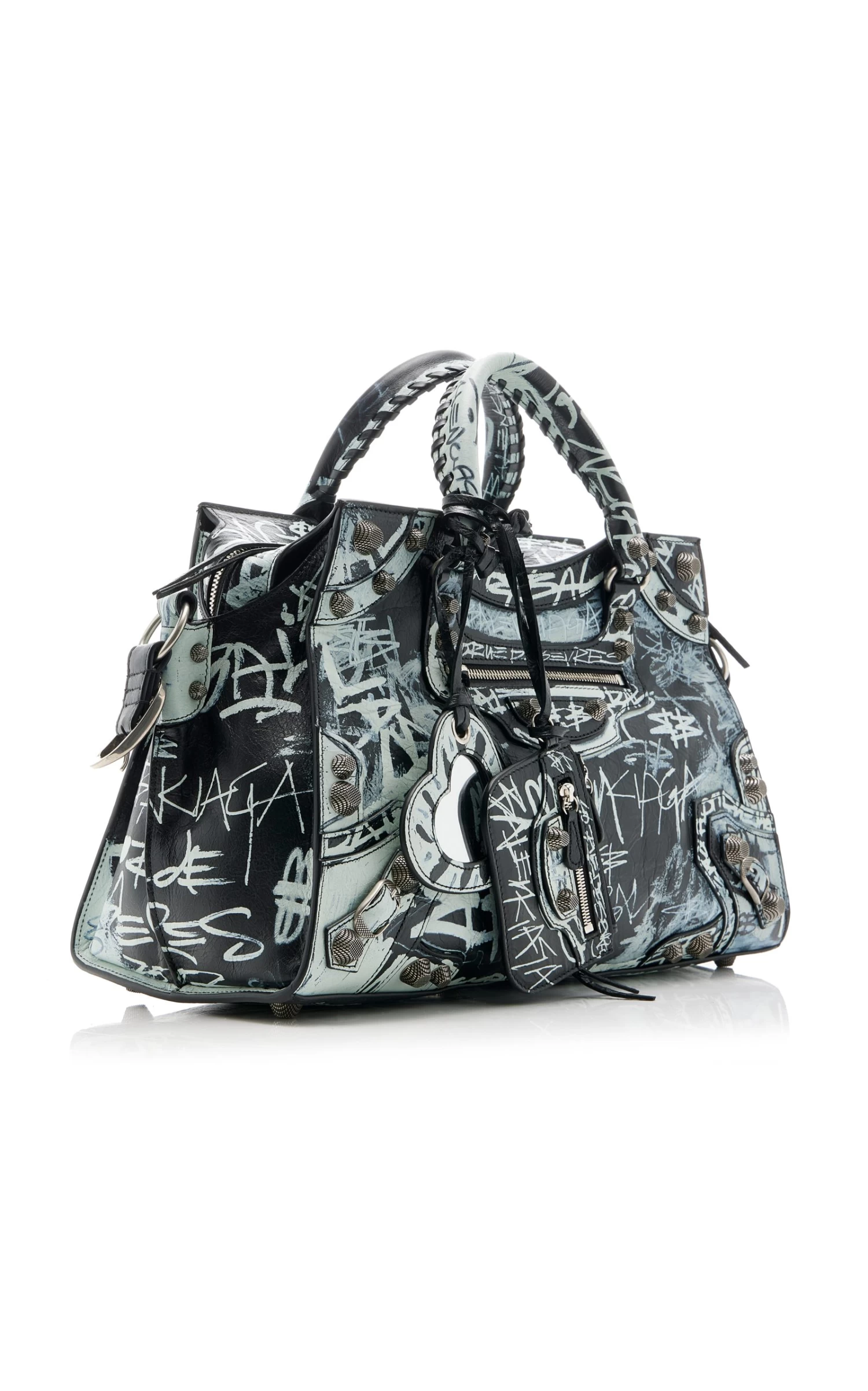 Balenciaga Neo Cagole City Graffiti-Print Leather Bag 6 Balenciaga Neo Cagole City Graffiti-Print Leather Bag - Image 4