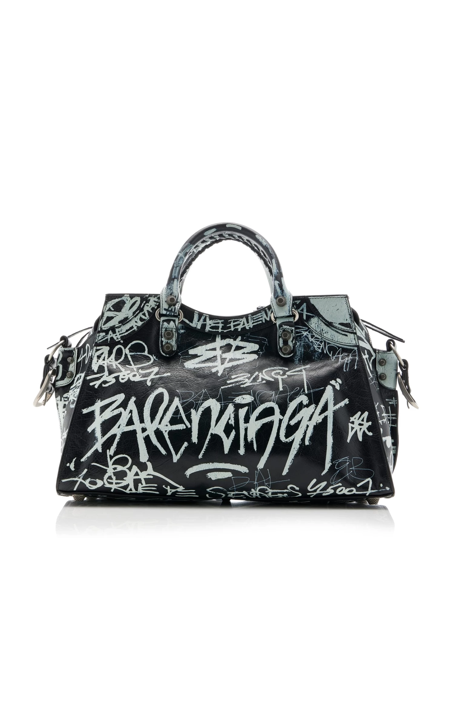 Balenciaga Neo Cagole City Graffiti-Print Leather Bag 7 Balenciaga Neo Cagole City Graffiti-Print Leather Bag - Image 5