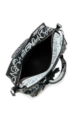 Balenciaga Neo Cagole City Graffiti-Print Leather Bag 13 Balenciaga Neo Cagole City Graffiti-Print Leather Bag -Lady Fashion Store balenciaga black neo cagole city 5