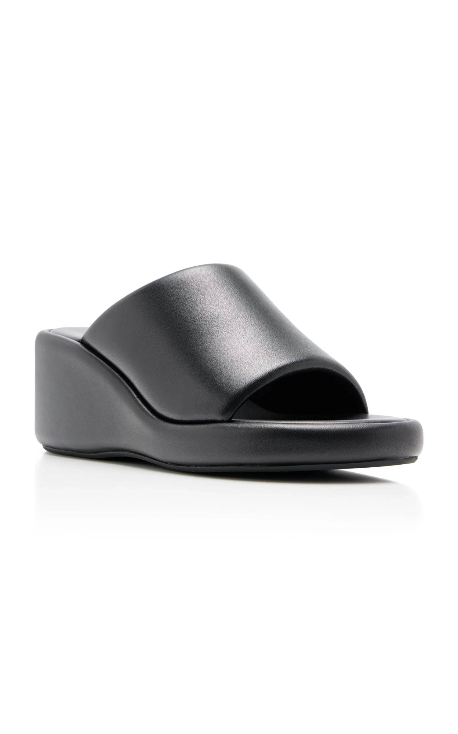 Balenciaga Rise Leather Wedge Slide Sandals 6 Balenciaga Rise Leather Wedge Slide Sandals - Image 4