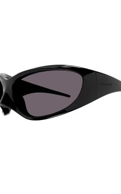 Balenciaga Skin Wrap-Around Acetate Mask Sunglasses -Lady Fashion Store balenciaga black round wrap frame acetate sunglasses 2
