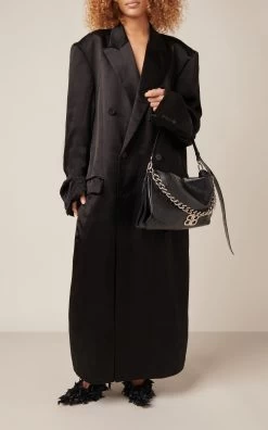 Balenciaga Steroid Double-Breasted Satin Coat