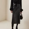 Balenciaga Croc-Effect Leather A-Line Skirt 2 Balenciaga Croc-Effect Leather A-Line Skirt -Lady Fashion Store balenciaga black thick croc effect leather a line skirt