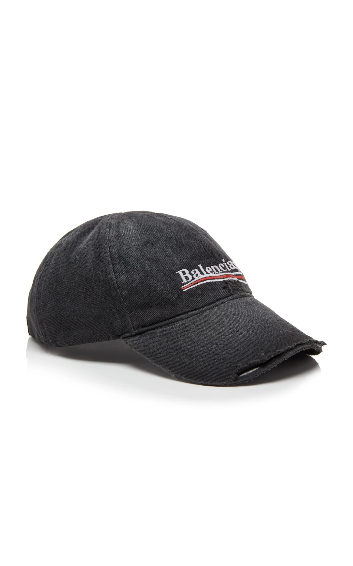 Balenciaga Political Embroidered Distressed Denim Cap 4 Balenciaga Political Embroidered Distressed Denim Cap - Image 2